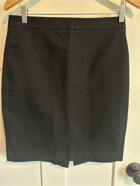 J. Crew Black Tailored Pencil Skirt